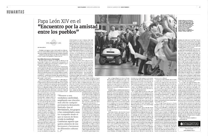 Humanitas en Diario Financiero, viernes 28 de agosto de 2026.